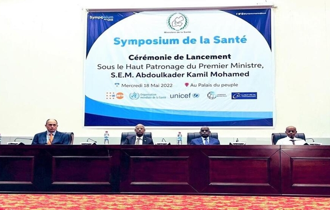 Cérémonie de lancement du Symposium de la Santé sous le Haut Patronage de du Premier Ministre, M. Abdoulkader Kamil Mohamed, en 