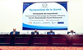 Cérémonie de lancement du Symposium de la Santé sous le Haut Patronage de du Premier Ministre, M. Abdoulkader Kamil Mohamed, en 