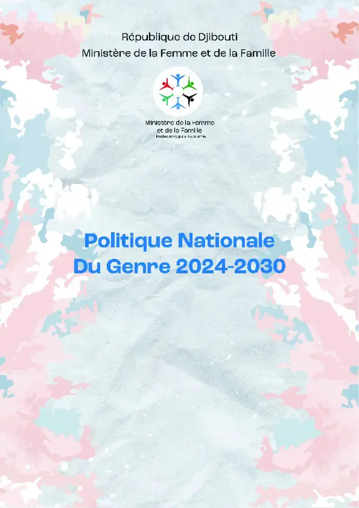 POLITIQUE NATIONALE GENRE 2024-2030