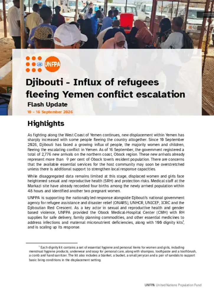 Djibouti - Influx of refugees fleeing Yemen conflict escalation Flash Update